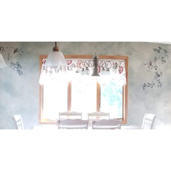 Vintage Valance Plaid Scalloped Window Treatments Kitchen Country Set 6 Handmade - Picture 10 of 10